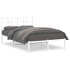 Estructura cama sin colchón con cabecero metal blanco