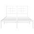 Estructura cama sin colchón con cabecero metal blanco