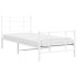 Estructura cama sin colchón con estribo metal blanco 90x190