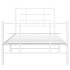 Estructura cama sin colchón con estribo metal blanco 90x190