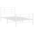 Estructura cama sin colchón con estribo metal blanco 100x190