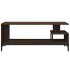 Mueble de TV madera de ingeniería y acero marrón 102x40x41