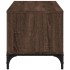 Mueble de TV madera de ingeniería y acero marrón 102x40x41
