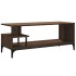 Mueble de TV madera de ingeniería y acero marrón 102x40x41