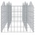 Arriate de gaviones forma arco hierro galvanizado 200x50x50