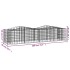 Arriate de gaviones forma arco hierro galvanizado 200x50x50