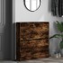 Zapatero de madera de ingeniería roble ahumado 80x21x87,5