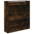 Zapatero de madera de ingeniería roble ahumado 80x21x87,5