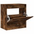 Zapatero de madera de ingeniería roble ahumado 60x34x63,5