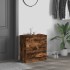 Zapatero de madera de ingeniería roble ahumado 60x34x63,5