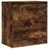 Zapatero de madera de ingeniería roble ahumado 60x34x63,5