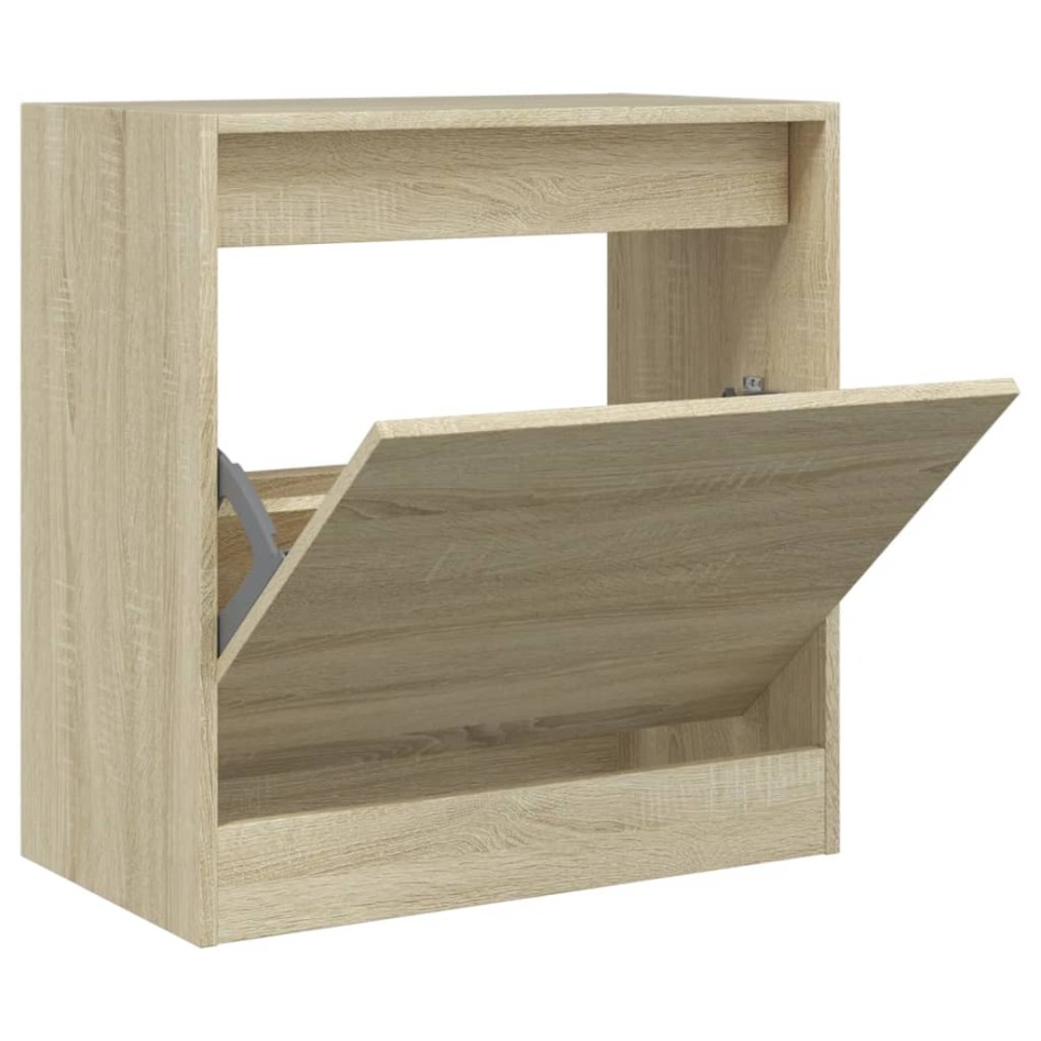 Zapatero de madera de ingeniería roble Sonoma 60x34x63,5