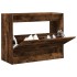 Zapatero de madera de ingeniería roble ahumado 80x34x63