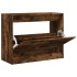 Zapatero de madera de ingeniería roble ahumado 80x34x63