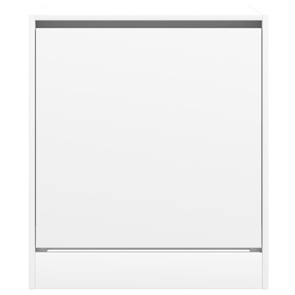 Zapatero de madera de ingeniería blanco 60x42x69