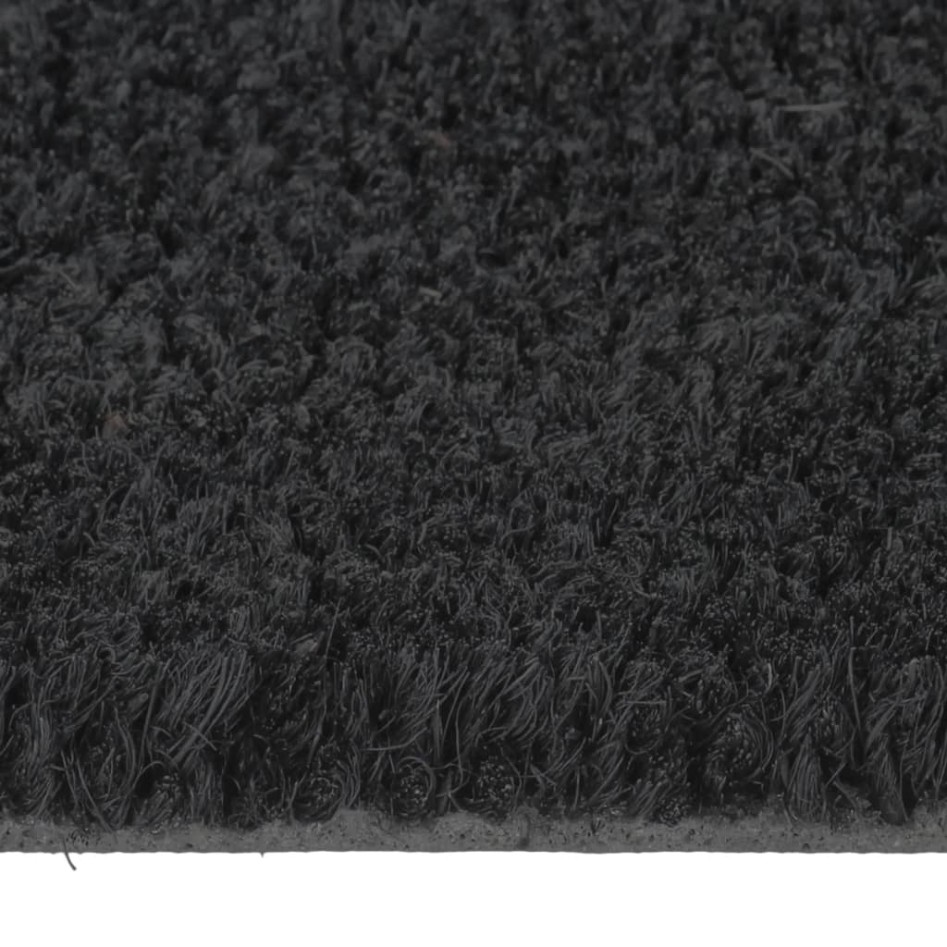 Felpudo de fibra de coco negro 90x150