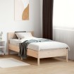 Estructura de cama sin colchón madera maciza de pino 100x200 cm