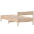 Estructura de cama sin colchón madera maciza de pino 100x200