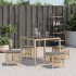 Taburetes jardín cojines 4 uds ratán PE beige mezcla
