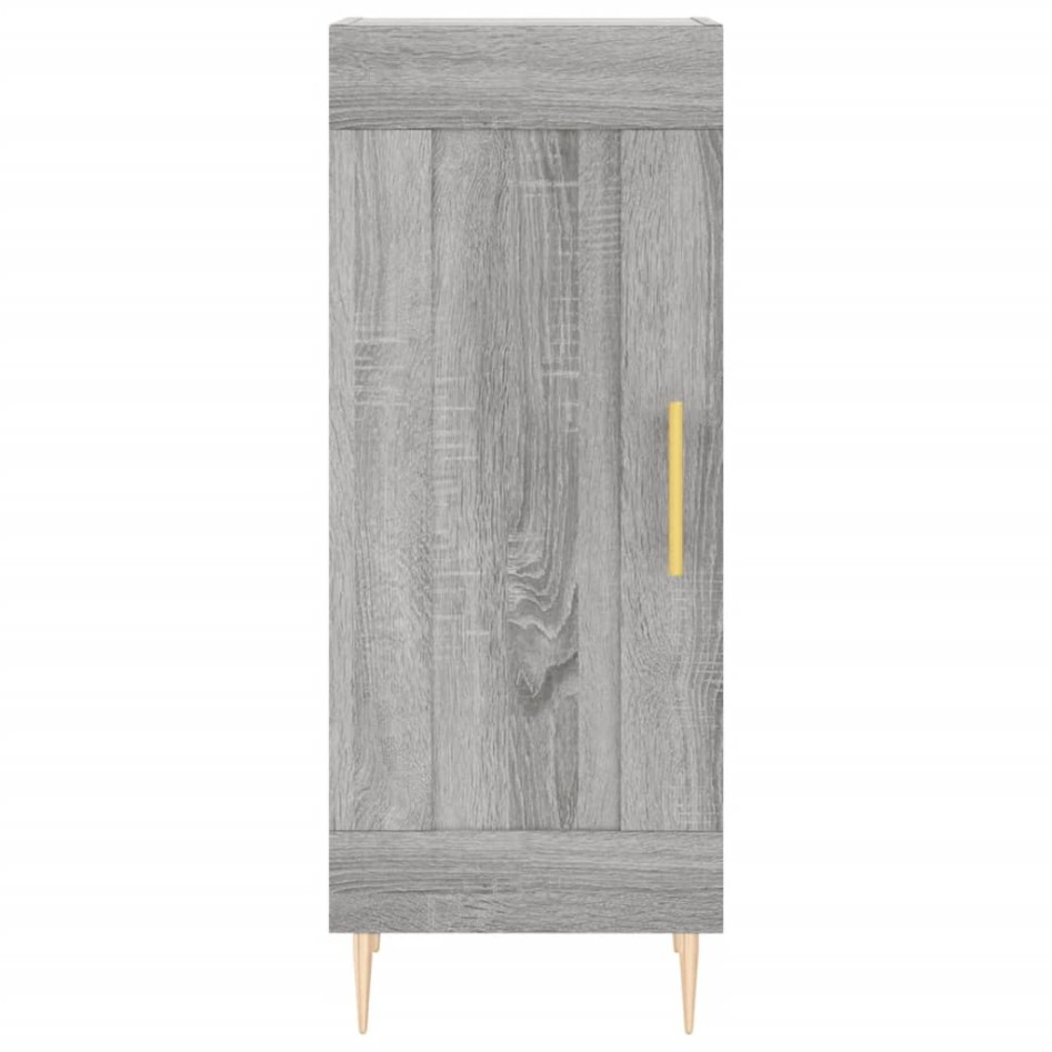 Aparador alto madera contrachapada gris Sonoma 34,5x34x180
