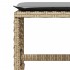 Taburetes jardín cojines 4 uds ratán PE beige mezcla