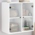 Mueble de pared con puertas de vidrio blanco 68x37x68,5