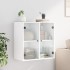 Mueble de pared con puertas de vidrio blanco 68x37x68,5