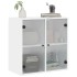 Mueble de pared con puertas de vidrio blanco 68x37x68,5