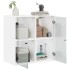 Mueble de pared con puertas de vidrio blanco 68x37x68,5