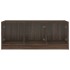 Mesa de centro con puertas de vidrio marrón roble 102x50x42