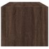 Mesa de centro con puertas de vidrio marrón roble 102x50x42