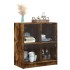 Armario auxiliar puertas de vidrio roble ahumado 68x37x75,5