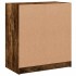 Armario auxiliar puertas de vidrio roble ahumado 68x37x75,5