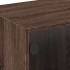 Mueble de TV con puertas de vidrio marrón roble 102x37x42