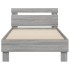 Cama con cabecero madera de ingeniería gris Sonoma 75x190