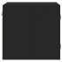 Mesitas de noche con puertas de vidrio 2 uds negro 35x37x35