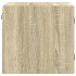Mesitas noche con puertas vidrio 2 uds roble Sonoma 35x37x35