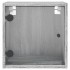 Mesitas noche con puertas vidrio 2 uds gris Sonoma 35x37x35