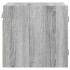 Mesitas noche con puertas vidrio 2 uds gris Sonoma 35x37x35