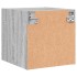 Mesitas noche con puertas vidrio 2 uds gris Sonoma 35x37x35