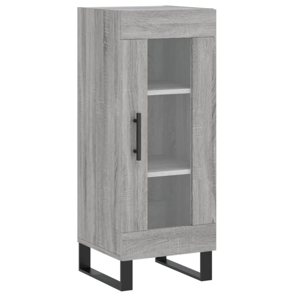Aparador alto madera contrachapada gris Sonoma 34,5x34x180