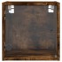 Mesitas noche puertas de vidrio 2 uds roble ahumado 35x37x35