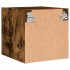 Mesitas noche puertas de vidrio 2 uds roble ahumado 35x37x35