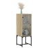 Armario auxiliar con puerta de vidrio roble Sonoma 35x37x100