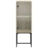Armario auxiliar con puerta de vidrio roble Sonoma 35x37x100