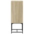 Armario auxiliar con puerta de vidrio roble Sonoma 35x37x100