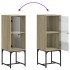 Armario auxiliar con puerta de vidrio roble Sonoma 35x37x100