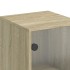 Armario auxiliar con puerta de vidrio roble Sonoma 35x37x100