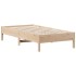 Estructura de cama sin colchón madera maciza pino 75x190