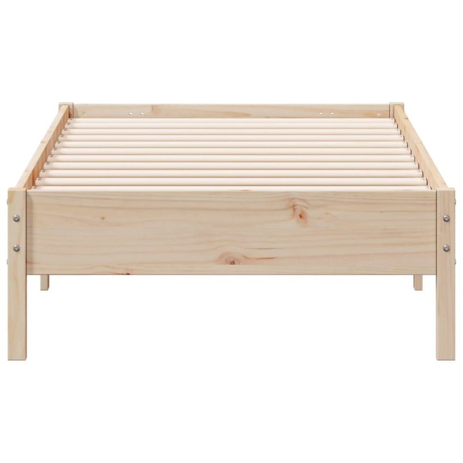 Estructura de cama sin colchón madera maciza de pino 90x190